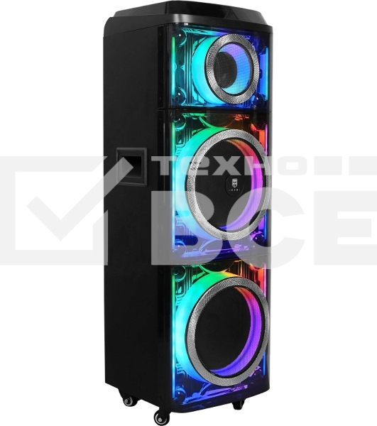 Колонка портативная Ural 203 черный 2000W 1.1 BT/3.5Jack/USB-C 15м 9000mAh