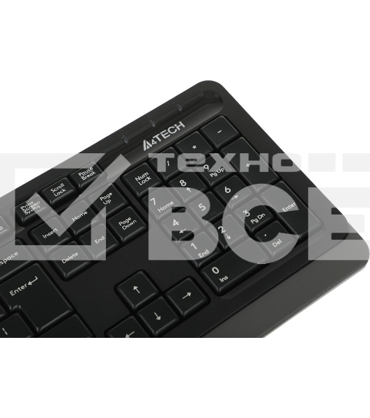 Комплект клавиатура+мышь A4Tech FStyler F1010 проводной, USB, 1600 DPI, чёрный