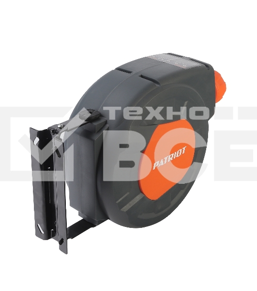 Шланг Patriot 520002435 пневматический армированный на автоматической катушке PHC 15/16 (прямой, ПВС армированный, длина 15 м, диаметр 10х16, раб/макс давление 10/20 бар, мин/макс температура -5/45С, быстросъем рапид, резьба 1/4)