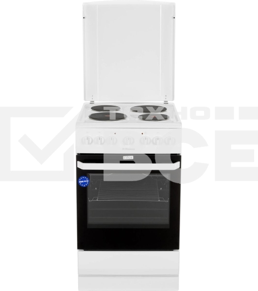 Плита электрическая Hansa FCEW54109 белый, конфорок 4 шт, духовка 65 л, 50 см x 85 см x 60 см