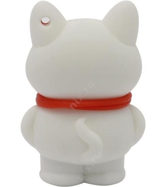 Флешка USB Smartbuy Wild Catty (SB32GbCatW), 32Gb, USB 2.0, R/W 25/15, котенок белый