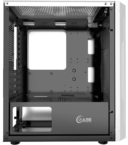 Корпус PowerCase Mistral Micro Z3W Mesh LED, Micro-Tower, белый