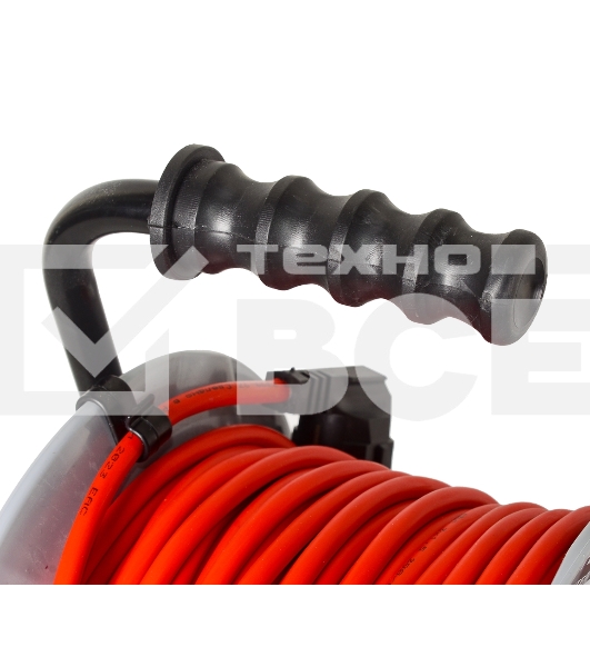 Удлинитель силовой Ресанта СУ-3х1,5-30/3 (61/118/7) 2x1.0 кв.мм 4 розет. 40 м ПВС катушка серый