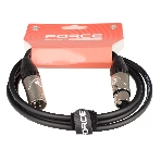 Кабель микрофонный FORCE FMC-05/1.5XLR (M) - XLR (F), высококачественный балансный, малошумящий с проводниками из безкислородной меди OFC, диаметр 6 мм, профессиональные металлические разъемы, длина 1,5 м, цвет черный, фото4