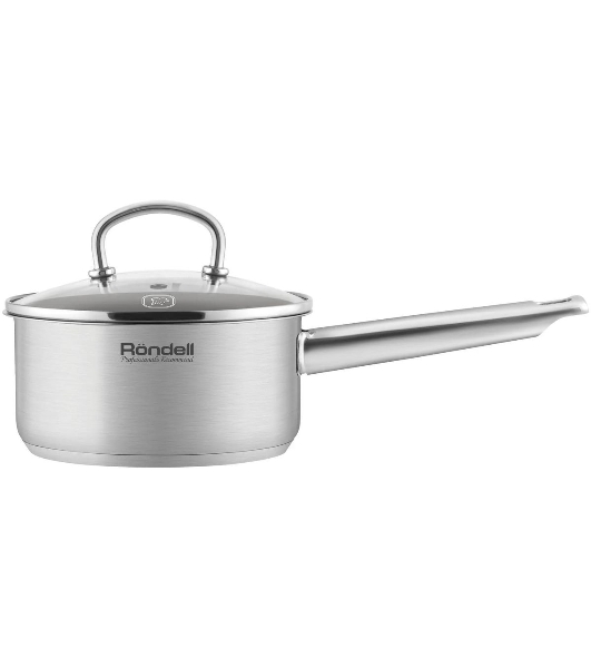 Ковш Rondell Solo RDS-1601, 1.3л, с крышкой, стальной