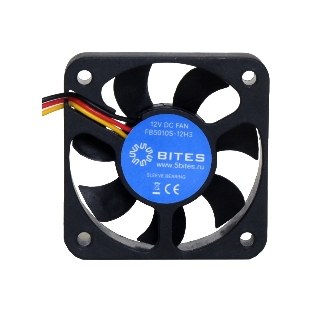 Вентилятор для корпуса 5bites FB5010S-12H3 черный, пластик, 50мм, 5500rpm, 28db, 3-pin