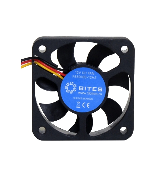 Вентилятор для корпуса 5bites FB5010S-12H3 черный, пластик, 50мм, 5500rpm, 28db, 3-pin