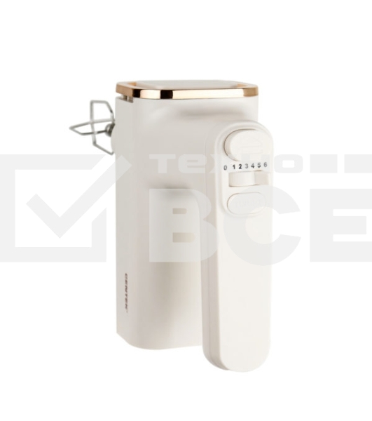 Миксер с чашей Centek CT-1129 бежевый/золотой хром, 800 Вт
