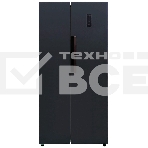 Холодильник LEX LSB520BlID черная сталь двухкамерный 286/174 л морозилка сбоку, No Frost, Side-by-Side, фото 1