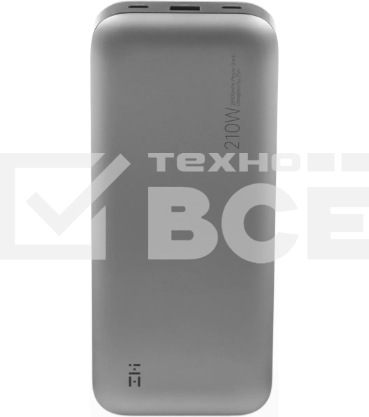 Внешний аккумулятор 25000mAh Xiaomi ZMI QB826G (210W) Grey (405262)