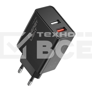 Сетевое зарядное устройство Qumo Energy light (Charger 0054) 18W, 2USB (USB 2.4A + QC3.0)