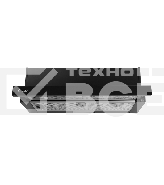 Вытяжка встраиваемая LEX HIDE G 600 черный управление: кнопочное (1 мотор)