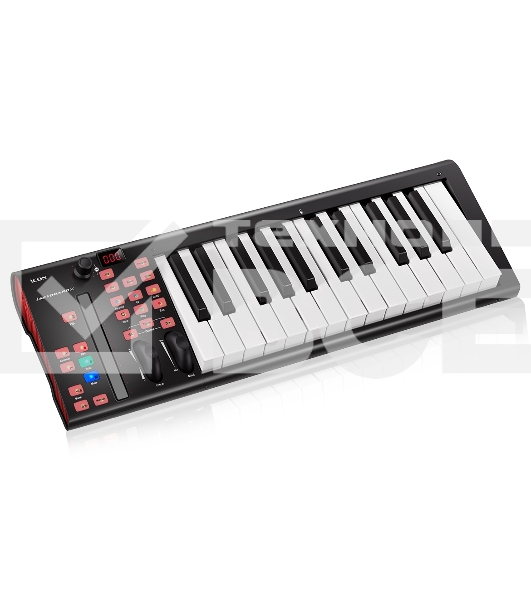 Клавиатура MIDI [IKEYBOARD3X] Icon [iKeyboard 3X] 25 полувзвешенных клавиш фортепианного типа, сенсорный фейдер, энкодер с LED индикатором, переключение октав и транспонирования, 2х1/4