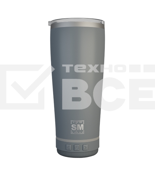 Термокружка с портативной колонкой SOUNDMAX SM-TC001(серый)