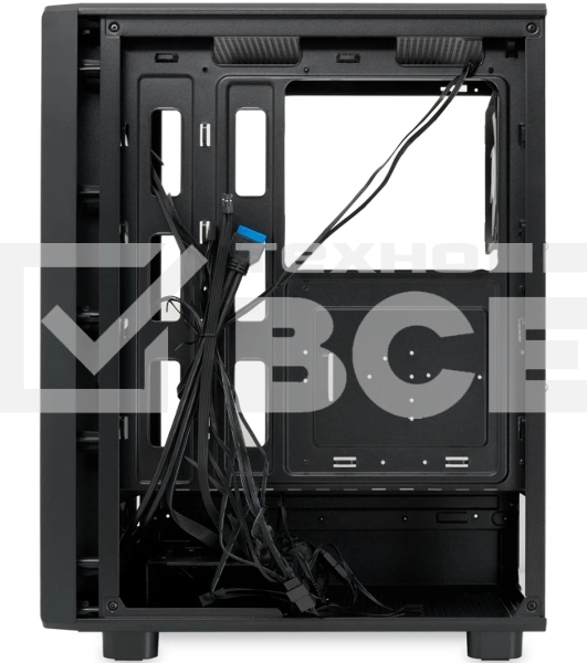 Компьютерный корпус HSPD M510, Mesh Mid Tower, черный, TG, 0.5 SPCC, 4x120мм ARGB ATX, mATX, mITX 180/280/160мм 1x2.5', 1x3.5', 7xPCI 2xUSB-A 3.0 517x277x418мм