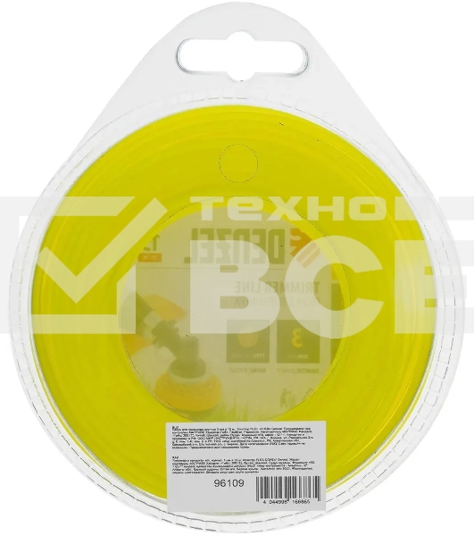 Леска для триммера Denzel круглая 3 мм х 15 м, блистер FLEX CORD