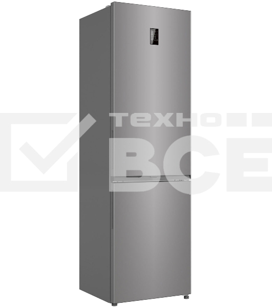 Холодильник Candy CFN6200SDC серебристый двухкамерный 227/91л морозилка снизу, No Frost