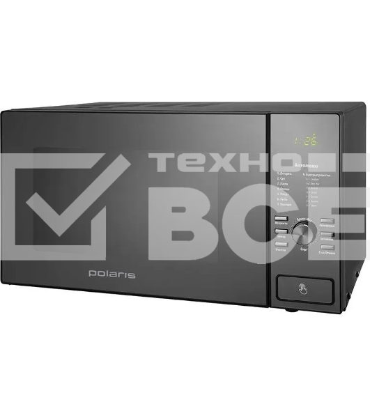 Микроволновая печь Polaris PMO 2303D RUS черный, 23 л, 900 Вт, переключатели- поворотный механизм/кнопки
