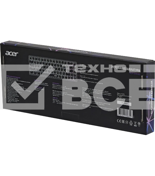 Клавиатура Acer OKW302 (ZL.KBDCC.01C) проводная, USB, серебристый