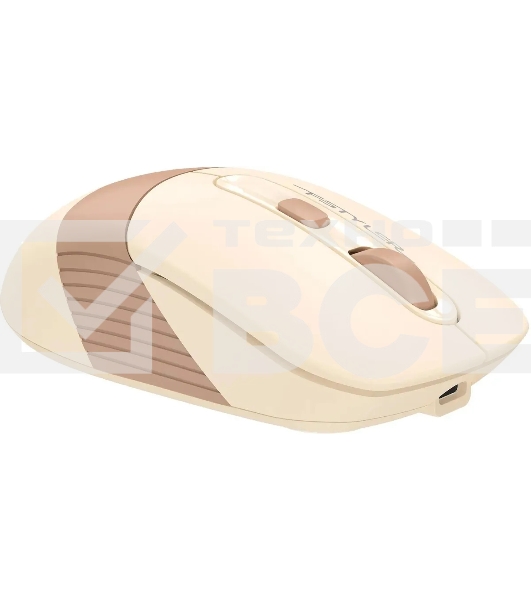 Мышь беспроводная A4Tech Fstyler FG10CS Air бежевый/коричневый оптическая (2000dpi) silent беспроводная USB для ноутбука (4but)