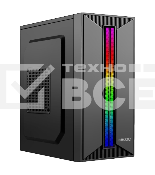 Компьютерный корпус Ginzzu B350 2*USB 2.0,AU RGB