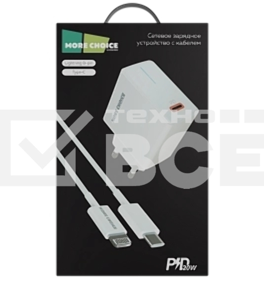 Сетевое зарядное устройство MORE CHOICE (4610196408922) NC60i, белый