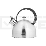 Чайник для плиты LARA LR00-65, нержавейка, матовый, 2,5 л, индукце капс дно, нейлон.ручка, фото 1