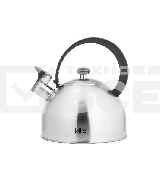 Чайник для плиты LARA LR00-65, нержавейка, матовый, 2,5 л, индукце капс дно, нейлон.ручка