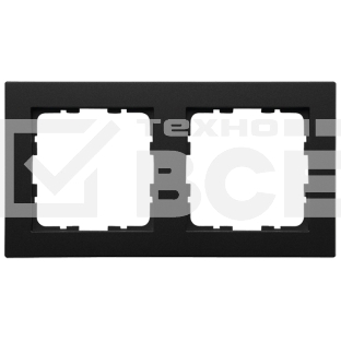 Рамка Jasmart 2-м G-Classic черный матовый soft touch