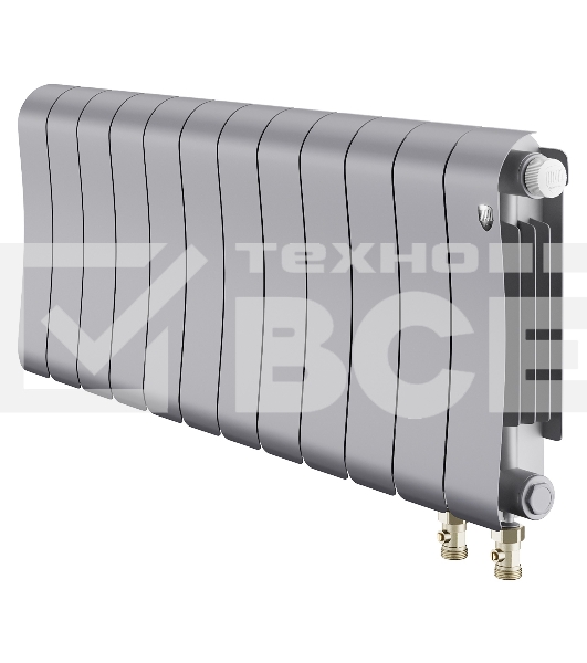 Радиатор биметаллический Royal Thermo Infinity 300 Silver Satin VR80 - 12 секц.