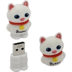 Флешка USB Smartbuy Wild Catty (SB32GbCatW), 32Gb, USB 2.0, R/W 25/15, котенок белый, фото 1