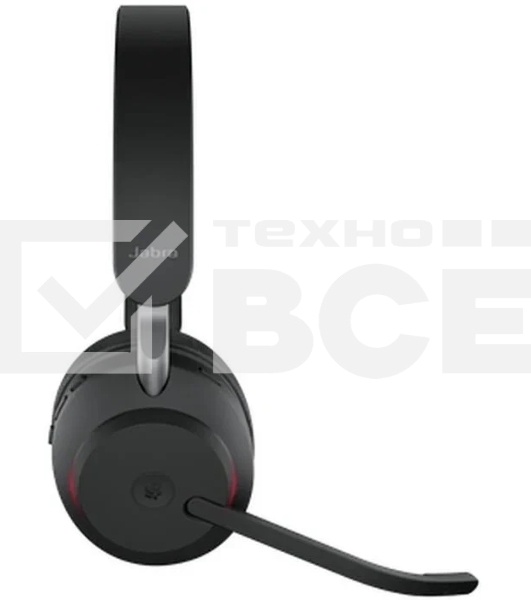 Гарнитура Jabra Evolve2 65 чёрный, беспроводная, Bluetooth, до 35 ч, подсветка