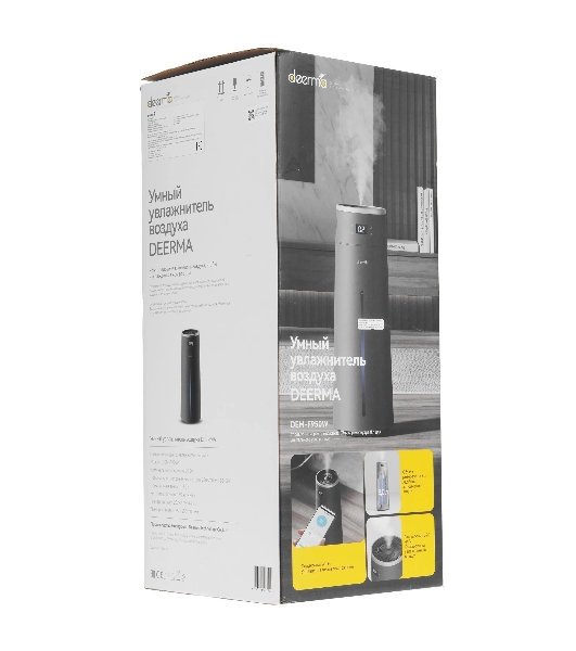 Увлажнитель воздуха Deerma DEM-F950W серый, 50 м², 8 л, ультразвуковой, гигростат, управление со смартфона, антибактериальное покрытие