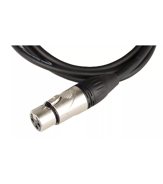 Кабель микрофонный FORCE FMC-05/1.5XLR (M) - XLR (F), высококачественный балансный, малошумящий с проводниками из безкислородной меди OFC, диаметр 6 мм, профессиональные металлические разъемы, длина 1,5 м, цвет черный