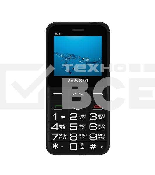 Мобильный телефон Maxvi B231 черный