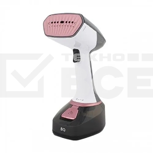Ручной отпариватель BQ SG1006H Gray-Pink, Мощность 1700 Ватт, 2 в 1. Отпаривание и глажка, 2 режима подачи пара, Для всех типов ткани, Вертикальное и горизонтальное отпаривание, Сухая глажка, Резервуар для воды 280 мл, Постоянный пар до 25 г/мин, Керамиче