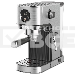 Кофеварка рожковая Korting KCM 1001 EX нержавеющая сталь, молотый, 1.2 л, 1350 Вт, 20 бар, фото 1