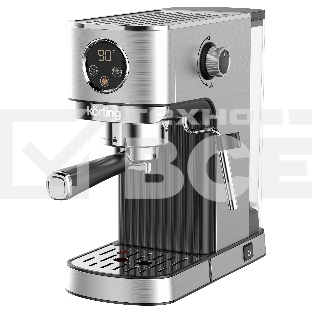 Кофеварка рожковая Korting KCM 1001 EX нержавеющая сталь, молотый, 1.2 л, 1350 Вт, 20 бар