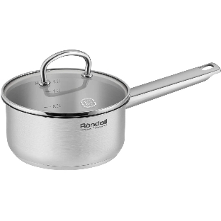 Ковш Rondell Solo RDS-1601, 1.3л, с крышкой, стальной
