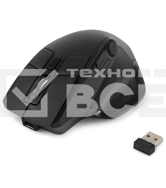 Мышь беспроводная Oklick 502MW черный, 2400 dpi, радиоканал, Bluetooth, USB, кнопки - 9