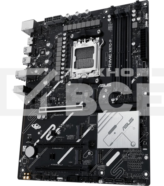 Материнская плата ASUS PRIME X870-P, AM5, AMD X870, 4xDDR5, 2xSATA, 4xM.2, 1xPCIe 5.0 x16, 2xPCIe 4.0 x1, 1xHDMI, 2xUSB-C, 1x 2.5Gb LAN, 4xUSB-A 3.2 Gen 1, 1xUSB-A 3.2 Gen 2, 4xUSB-A 2.0, 3x3.5 мм, 7.1, ATX