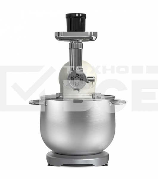 Планетарный миксер BQ MX851 Cream-Silver. Макс. мощность: 1800Вт / Параметри электропитания: 220-240 В, 50-60 Гц / Объем чаши: 8л / Вместимость загрузочного лотка: 2кг / Производительность: 2кг/мин / Скорость вращения шнека: до 210 об/мин / длина сетевого