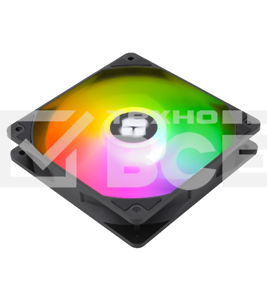 Кулер для корпуса Thermaltight TL-C12C-S (120x120x25мм, 4-pin PWM, ARGB, 66.17CFM, 25.6dBA, 1550RPM, черный)