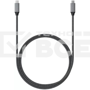 Кабель Satechi  ST-U4C25M USB Type-C - USB Type-C  0.25м для зарядки и передачи данных (до 100W), серый космос