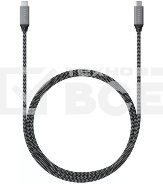 Кабель Satechi  ST-U4C25M USB Type-C - USB Type-C  0.25м для зарядки и передачи данных (до 100W), серый космос