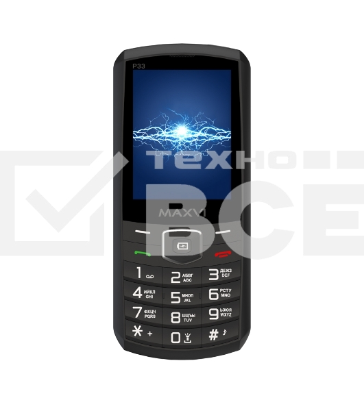 Мобильный телефон Maxvi P33 черный