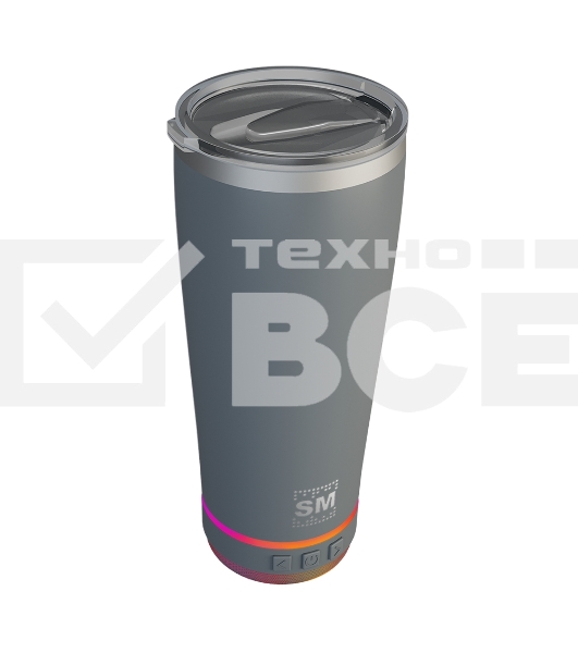 Термокружка с портативной колонкой SOUNDMAX SM-TC001(серый)