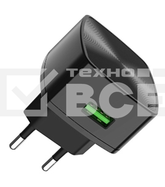 Сетевое зарядное устройство HOCO (6931474706638) HOCO C70A Cutting-edge single port QC3.0 черный