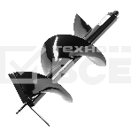 Шнек для грунта Denzel E-300, диаметр 300мм, длина 800мм,соединение 20мм, несъемный нож, фото 1