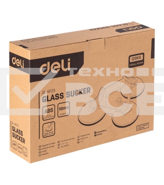 Присоска для стекла тройная Deli DL-XP23 3x118мм